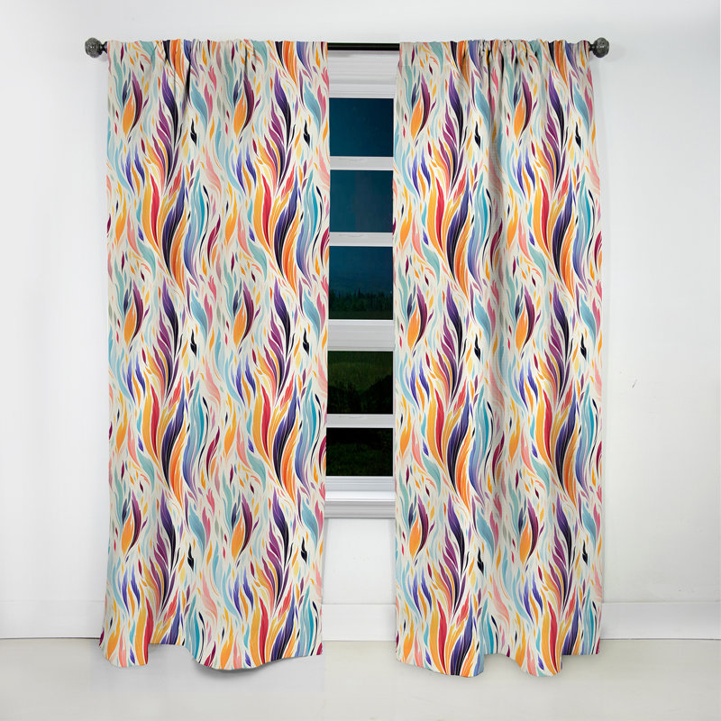 Ikat mauve et fantaisiste - rideau ikat - rideau occultant ikat - 1 panneaux, L 52 po x L 120 po