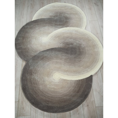 Mitomo Hand Tufted Abstract Area Rug