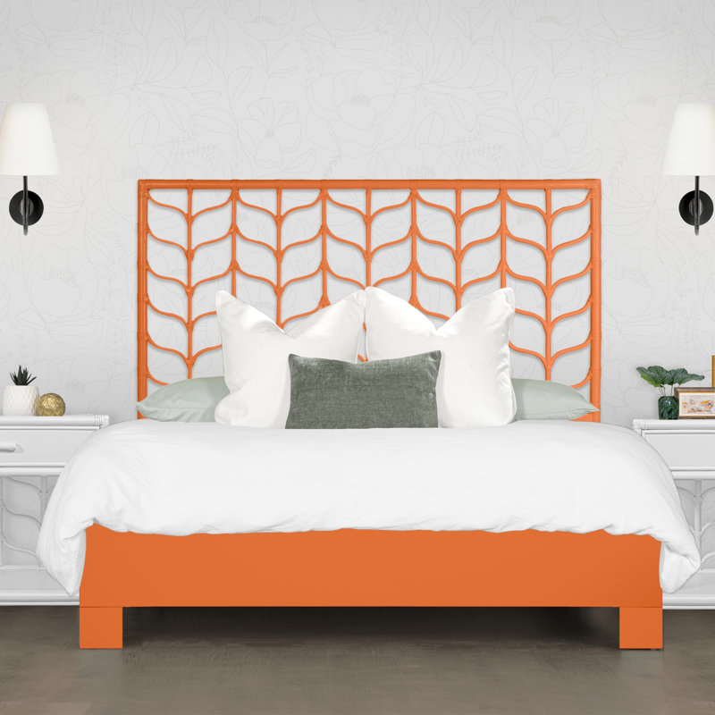 Lit plateforme Ivy, Très grand, Orange citron