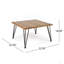 Table basse industrielle en bois et métal Zion, table basse industrielle et rustique