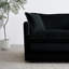 5 modulaires avec repose-pieds réversible, style en U, chenille, canapé modulaire moderne noir, 2 repose-pieds, 5, salon en chenille