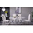 Bernhold Faux Marble Top Metal Base Dining Table-1324055864