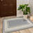 Ottohome Non-Slip Bordered Area Rug For Living Room, Hallway, Entryway Rug, Gray-724834747