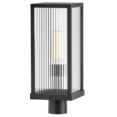 Hinkley Torrent 19-Inch Ribbed Glass Outdoor Post Mount Lantern
