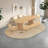 Oval Burlywood Solid Wood Dining Table-1513944051