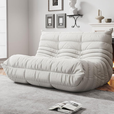 Bean Bag Chairs For Adults, Memory Foam Couch Loveseat Sofa Chair, Soft Teddy Material Cozy Comfy Reading Nook Chairs, Floor Chair For Living Room Bed by Trule