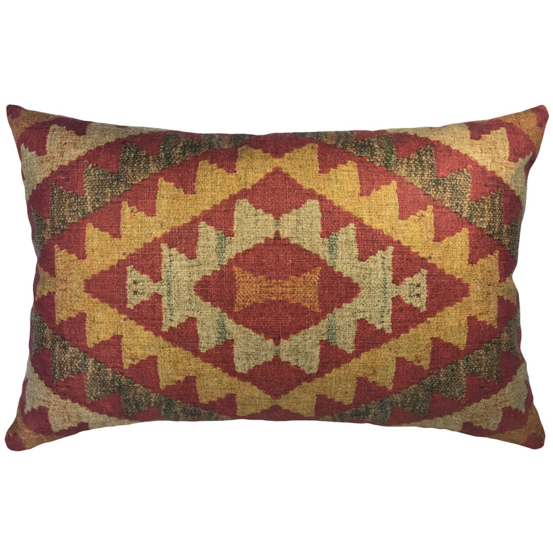 Geometric Linen Reversible Throw Pillow
