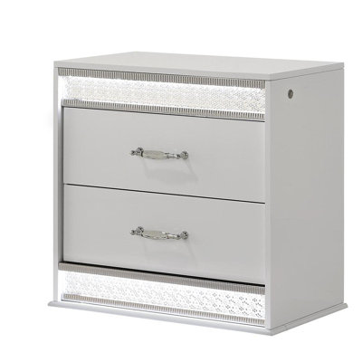 Table de chevet 2 tiroirs Glam
