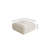 Premium White Pouffe with 100% TEDDY Fabric, 35.0 x 17.0 x 35.0 inches | Sturdy Plastic Legs, Soft and Comfortable Seating | Ideal for Living Room, Bedroom, and Stylish Decor Enhancements