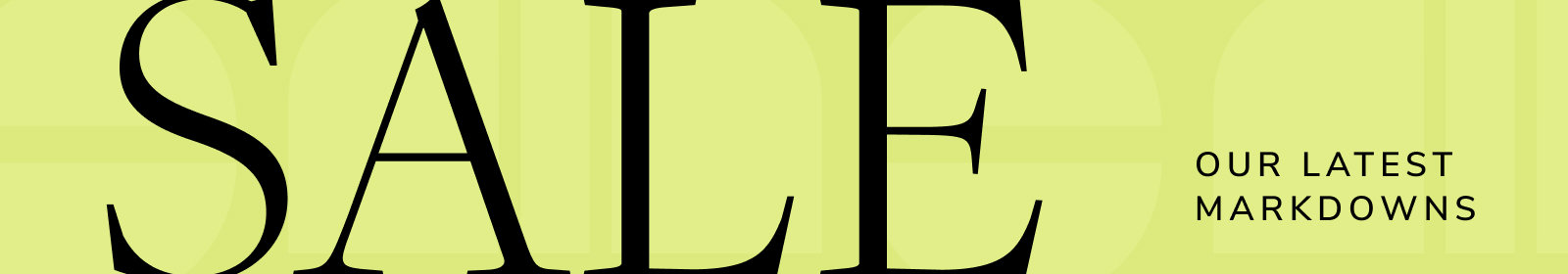 Sale: Our Latest Markdowns