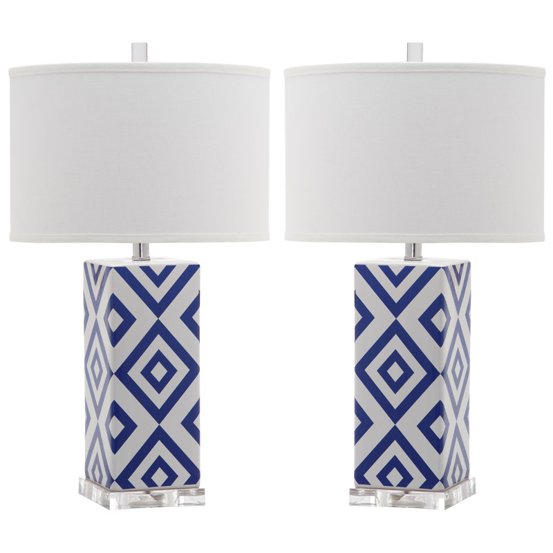 Dunton Ceramic Table Lamp, Navy