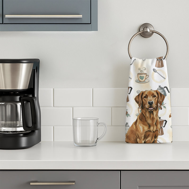 Serviette de cuisine Coffee Bar, Retriever de la Baie de Chesapeake