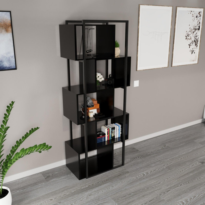 Aliona 70 cm W Shelving Unit, Satin Black