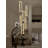 Quidel 6-Light Crystal Frame Chandelier 138inch High Ceiling Chandelier LED Dimmable 3000-6000k