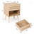 Rattan Nightstand With 1 Storage Drawers (Set of 2)