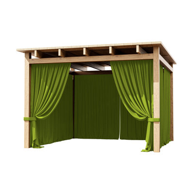 Rideau de gazebo à 4 panneaux, panneaux d'intimité imperméables avec fermeture à glissière, conçu pour la tente de patio et de jardin (rideau seulement)