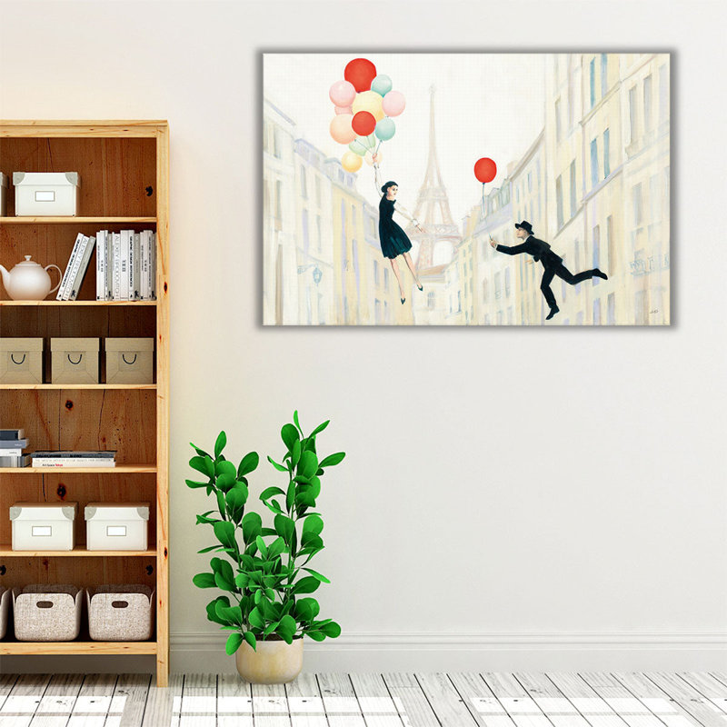 «Aloft In Paris I», reproduction d'art sur toile, H 24 po x l 36 po