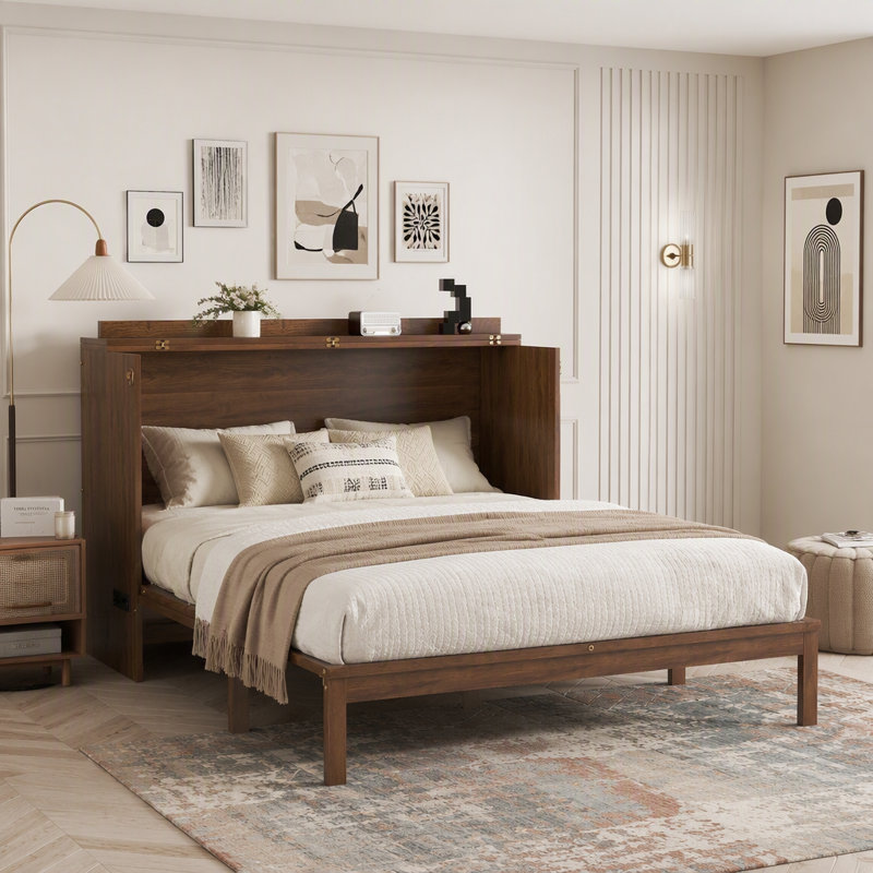 Grand lit escamotable, Walnut