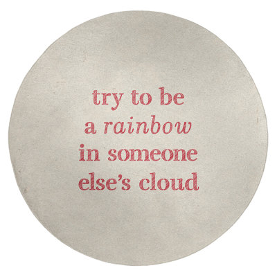 Tapis en chenille poly «Quotes»
