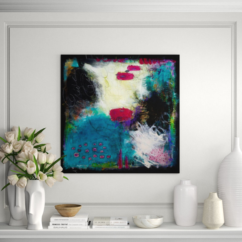 Bathing In Blue Print by Ann Golumbuk, Hand Embellished, 36" H x 36" W