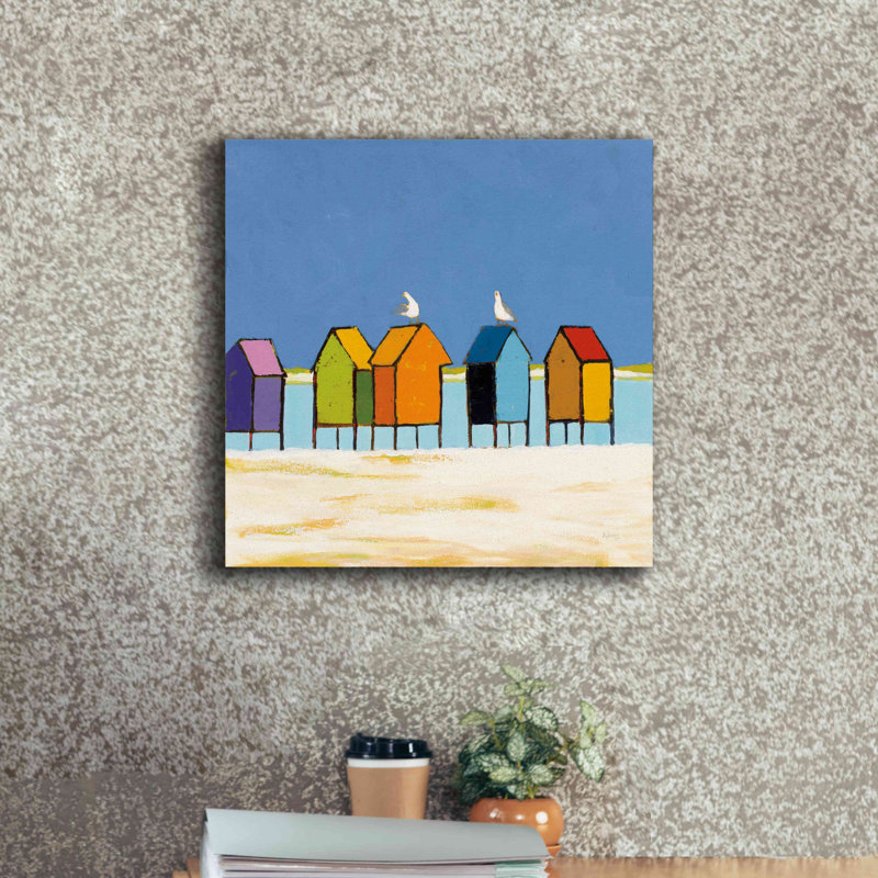 Cabanas II - peinture sur toile tendue, H 18 po x l 18 po x P 0,75 po