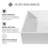 15.8" Matte White Square Vessel Bathroom Sink