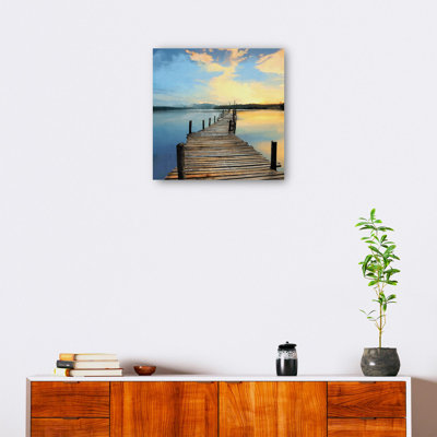 Sunset Pier by Studio Arts Canvas Art Print