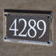 Metallic Crystal LED Lighted Trajan Engraved 1-Line Address Sign-458105748-458105737