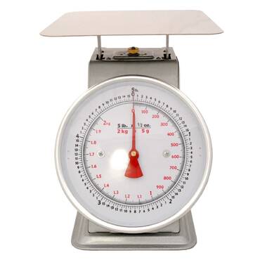  Taylor Mechanical Kitchen Weighing Food Scale Weighs up to  11lbs, Measures in Grams and Ounces, Black and Silver : Home & Kitchen