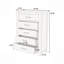 Commode à tiroirs, armoire de rangement à 5 tiroirs simple gris clair 1 pièce