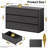 48" W Black Modern Curved Chest of Drawers, Fluted Dresser-1188381985