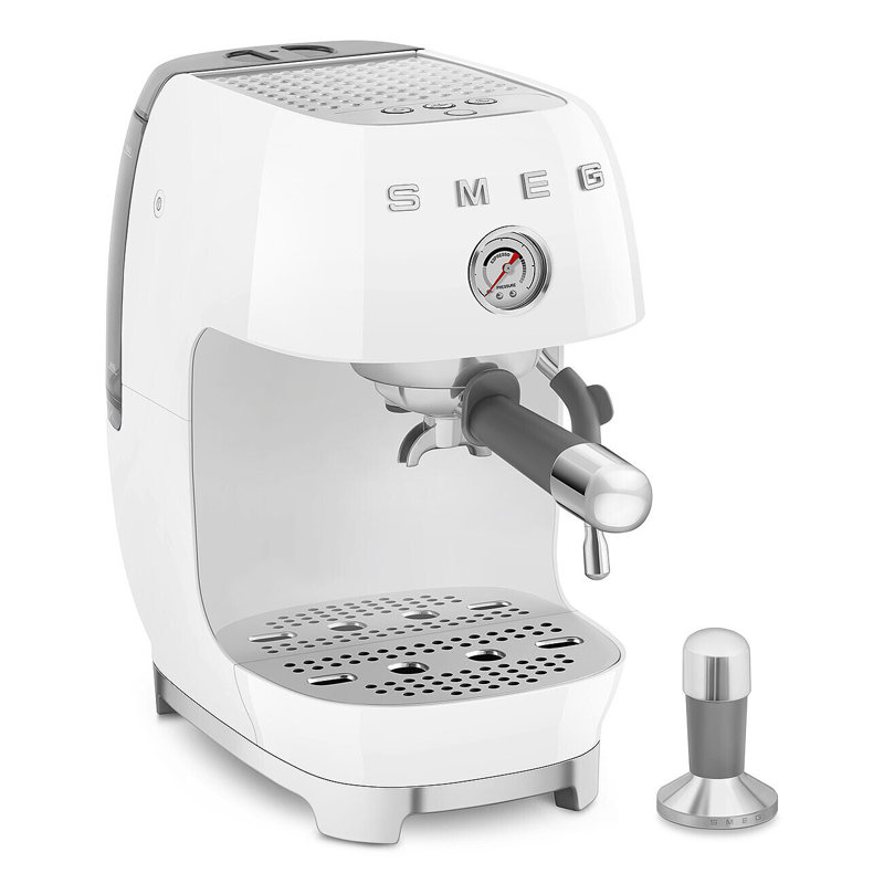 Smeg Manual Espresso Maker With Cold Brew, White