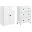 Cabinet Set 2 Pcs Engineered Wood Storage Organizational Unit Office-192678709