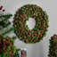 Mini Pinecone And Berries Frosted Christmas Wreath - 13" - Unlit