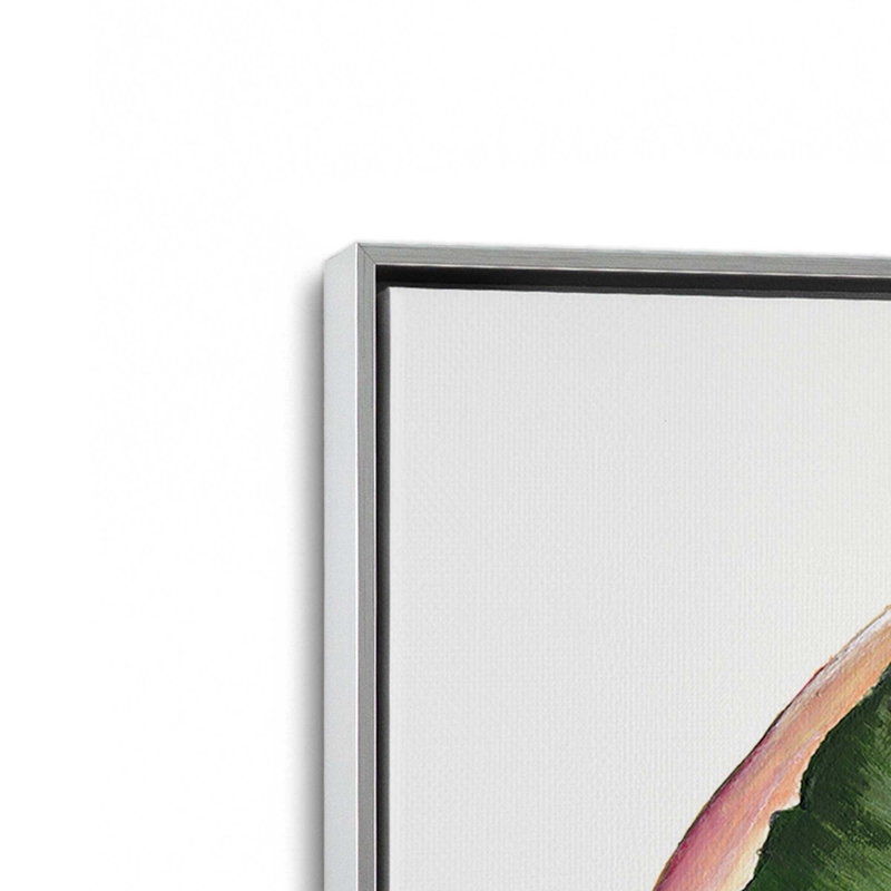Étude de bord verdoyante par Dollybirds, estampe d'art, H 25,25 po x l 19,25 po, Toile avec cadre en chrome poli