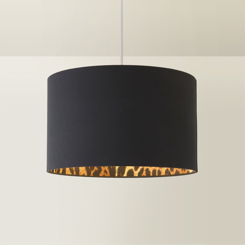 Aljet Drum Lamp Shade ( Slip-On ) in Black, 25cm H x 41cm W x 41cm D