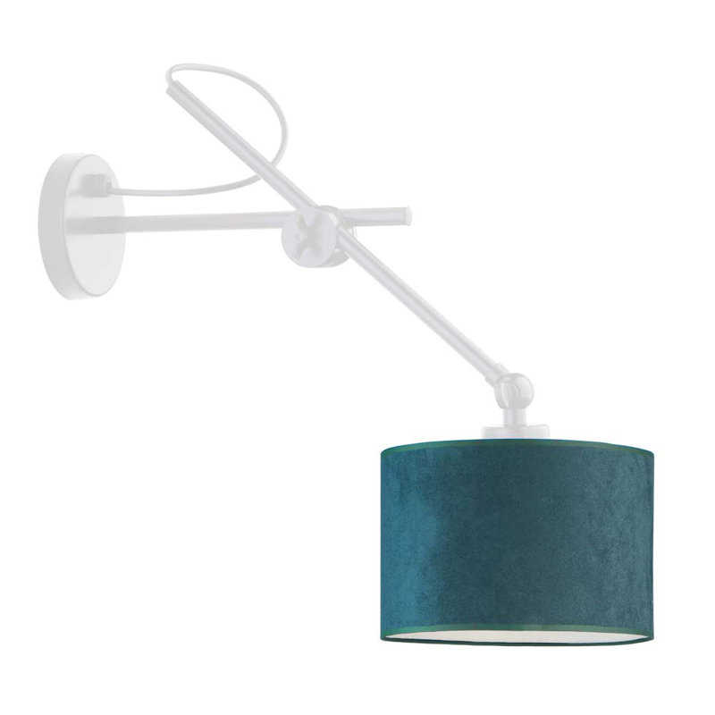 Ahyana Swing Arm Sconce, Silver, Green