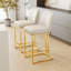 Ensemble de 2 chaises de bar de style moderne avec une conception simple, des tabourets hauts confortables au design créatif et des chaises de salle à manger flexibles convenant aux bars, aux restaurants ou aux comptoirs de cuisine-388635377