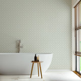 Medallion - Pale Mineral Blue Wallpaper