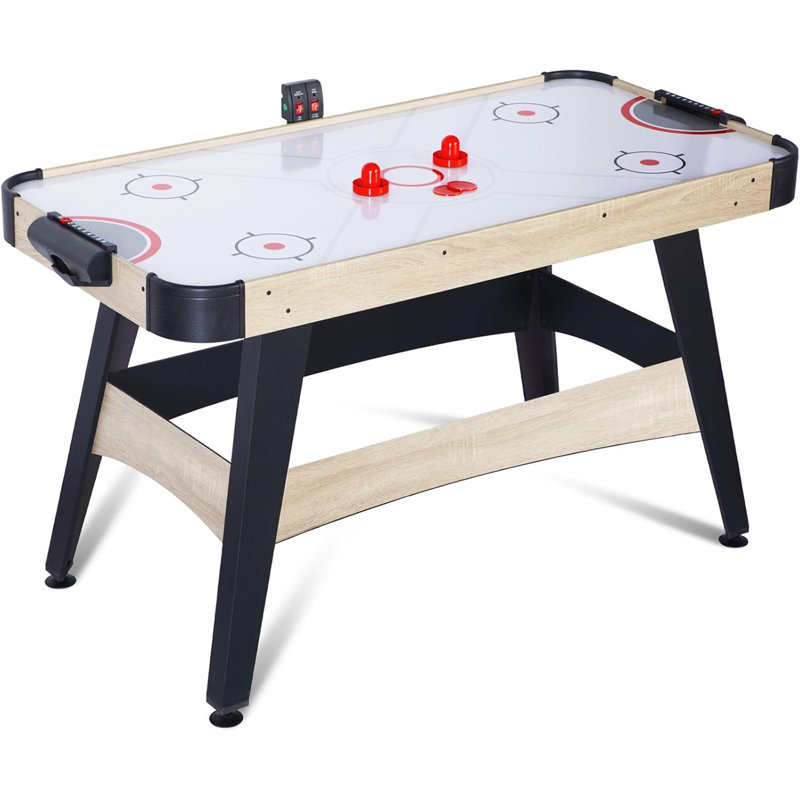 RayChee 58'' 2 -Player Air Hockey Table with Digital Scoreboard, 2 Pucks, 2 Pushers, Powerful Motor