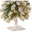 Arbre de Noël artificiel pré-éclairé, Downswept enneigé, vert, lumières blanches, support inclus, 2 pieds