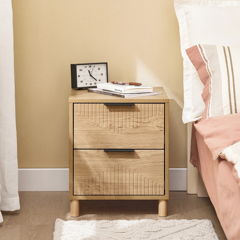 40cm W Manufactured Wood Bedside Table