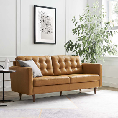 Exalt Tufted Vegan Leather Sofa