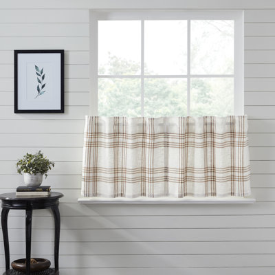 Daray Cotton Plaid Tailored Cafe Curtain