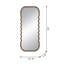 Miroir surdimensionné en bois 31,4 x 1,4 x 74 po avec cadre brun unique