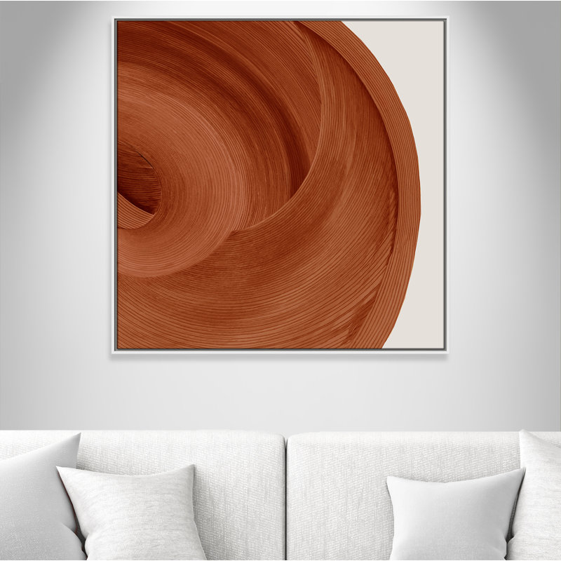 Thormond Affogato - Cadre flottant, reproduction d'art sur toile, H 37,5 po x l 37,5 po x P 2 po, Blanc