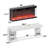 Modern TV Stand With Built-In Electric Fireplace, 66.5" Media Console With LED Lighting For Living Room Entertainment Center