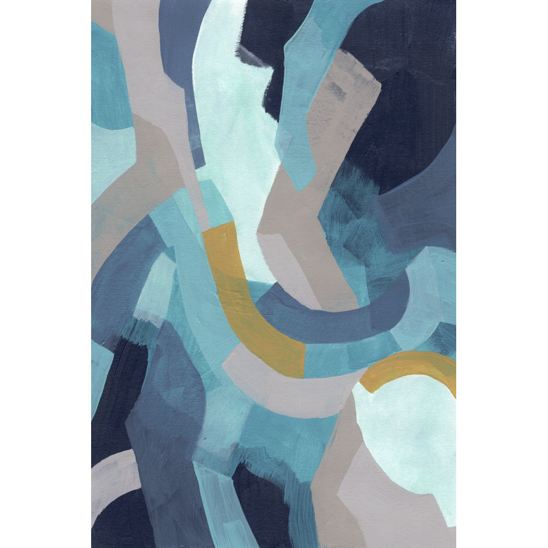 Puzzle Blues I - Painting, 30cm H x 20cm W, Wrapped Canvas