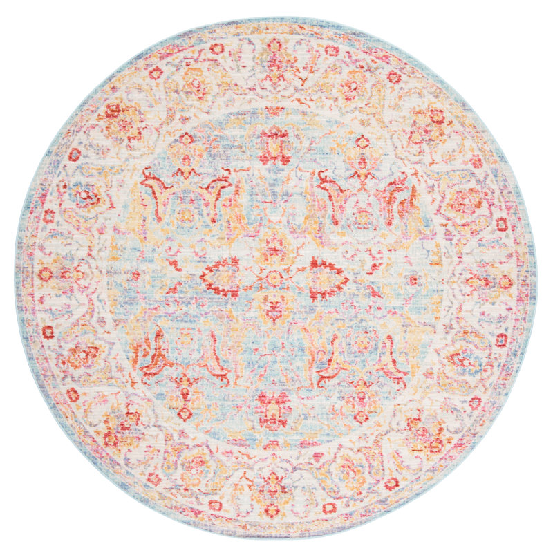 Chauncey Performance Oriental Rug, Round 6'