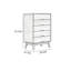 Commode décorative à huile en cire de bois mortaise et tenon